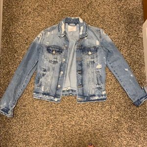 Zara destroyed jean jacket
